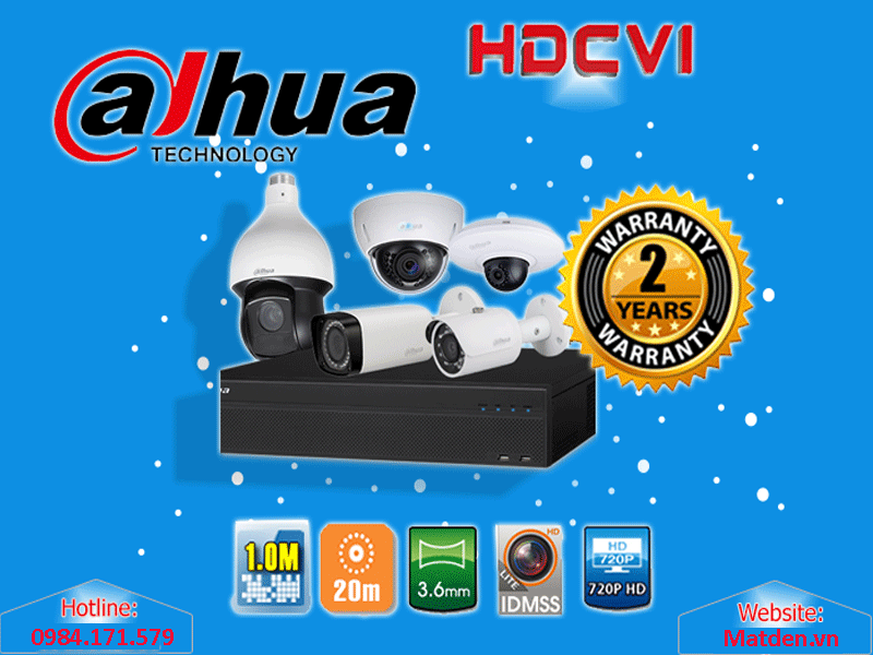 Camera Dahua chất lượng đảm bảo, chế độ bảo hành tốt