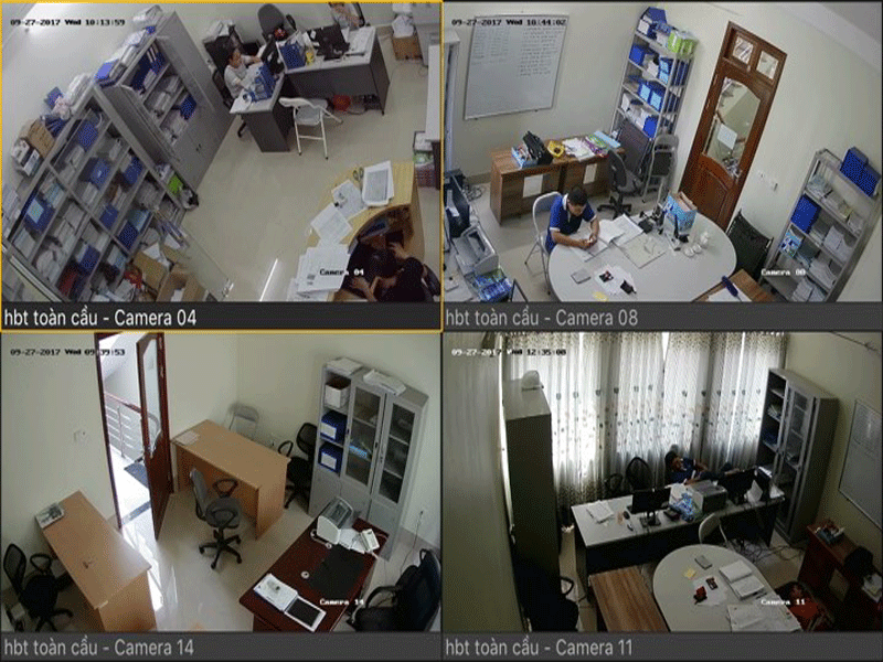 Hình ảnh camera quan sát tại văn phòng