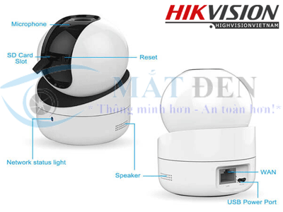Camera IP Wifi DS-2CV2Q01FD-IW mini (1MP)