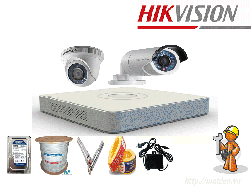 trọn bộ 1 camera hikvision